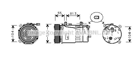 Compressor de aparelho de ar condicionado Seat Cordoba  6L2