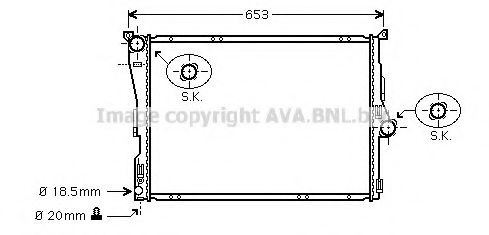Radiador de esfriamento de motor para BMW X3  E83