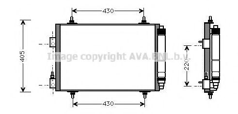 Radiador de aparelho de ar condicionado para Citroen C5 I DC