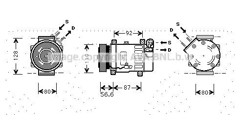Compressor de aparelho de ar condicionado para Fiat Scudo  270