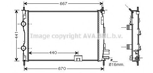 Radiador de esfriamento de motor para Nissan Qashqai +2 I J10