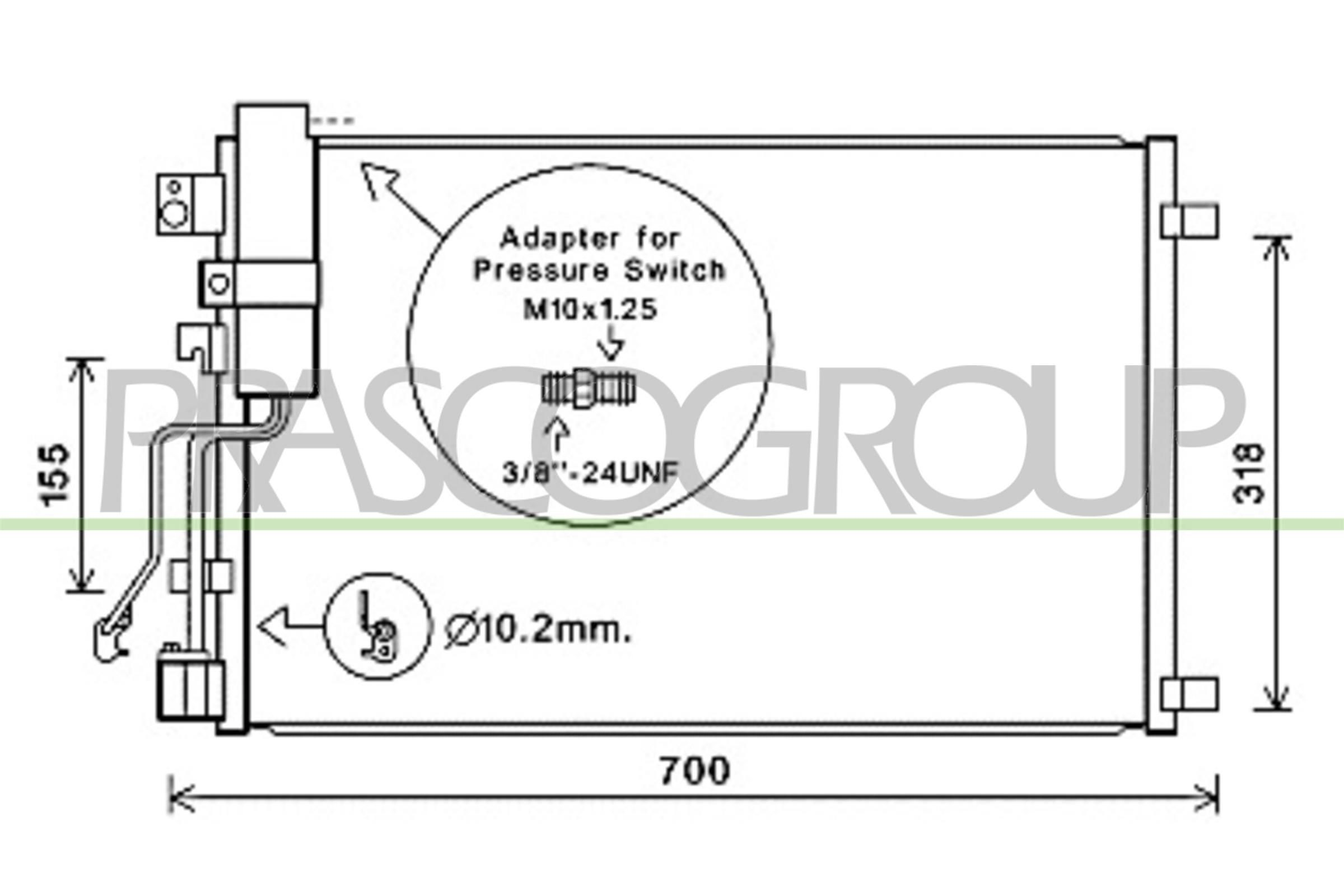  Radiador de aparelho de ar condicionado Nissan Qashqai +2 I SUV (J10) (2007 - 2014) +2 I