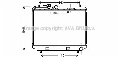 Radiador de esfriamento de motor para Daihatsu Terios I J100, J102, J122