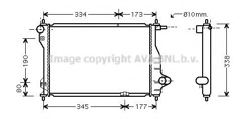 Radiador de esfriamento de motor para Chevrolet Spark (Matiz)  M200, M250