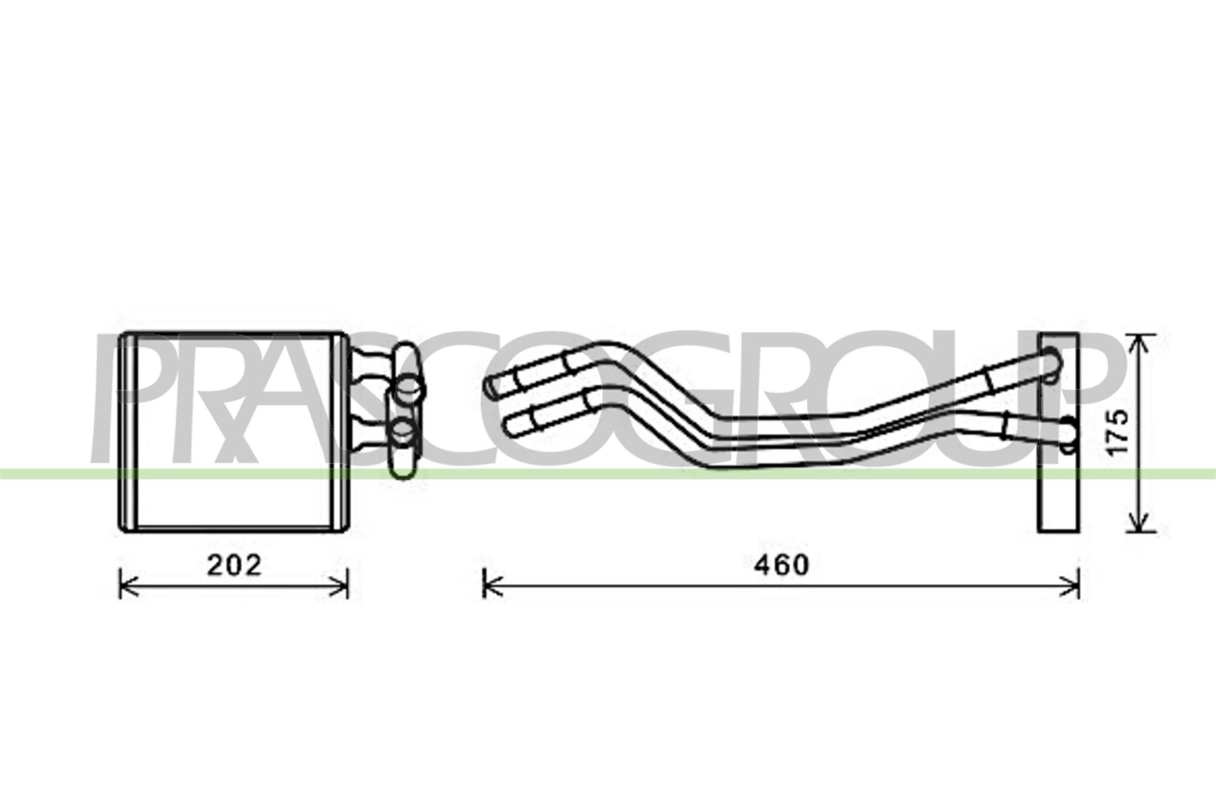Radiador de forno (de aquecedor) para Ford Fiesta Mk6 CB1