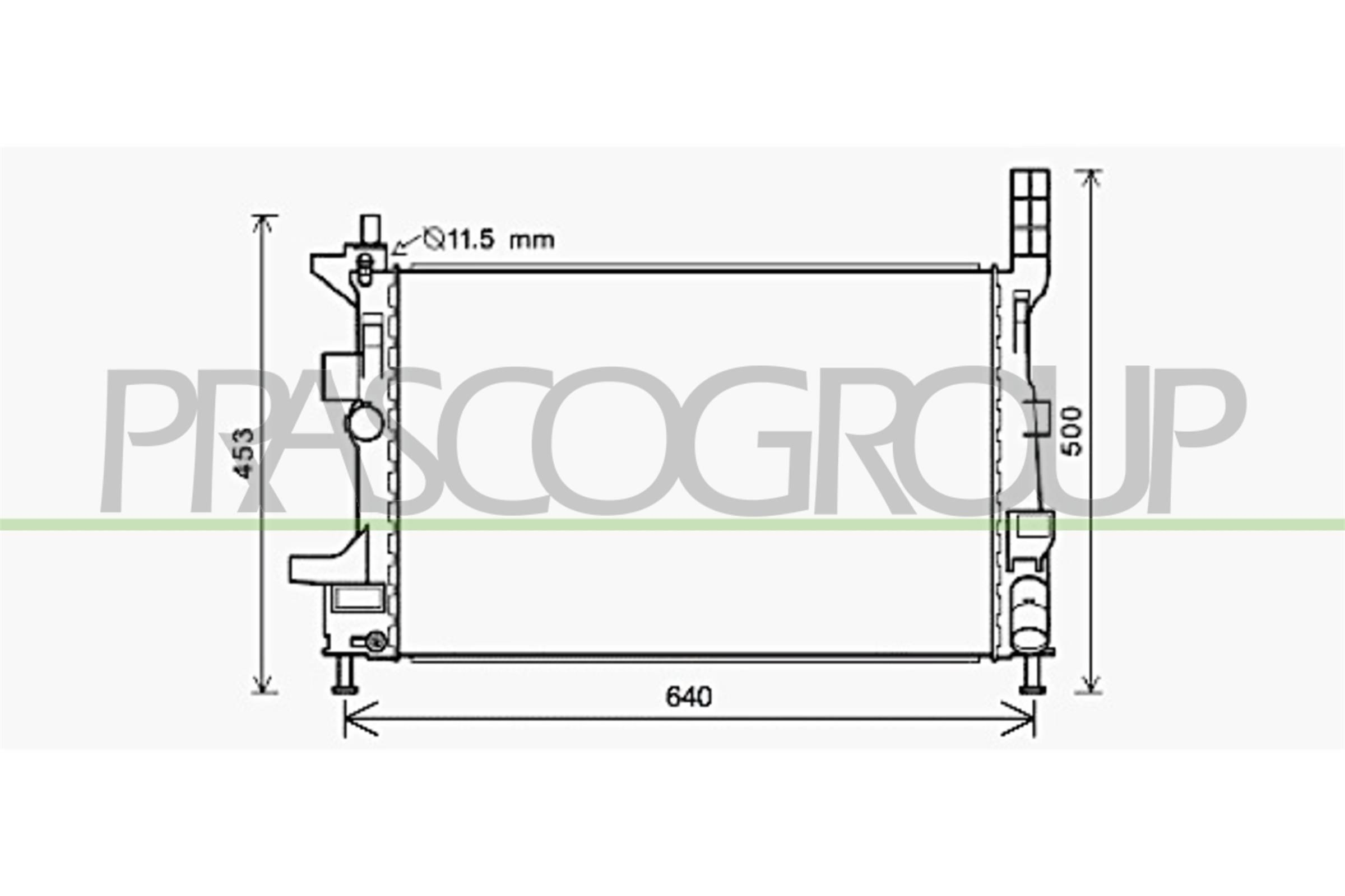  Radiador de esfriamento de motor Ford Kuga II SUV (CBS) (2012 - 2019) II