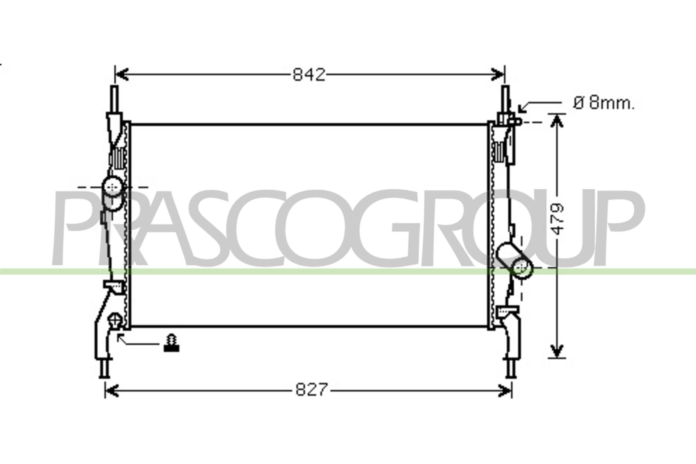 Radiador de esfriamento de motor para Ford Transit VI V347/8