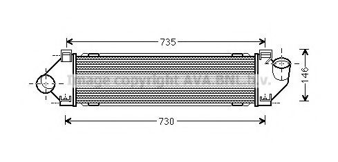 Radiador de intercooler para Ford Galaxy II CA1 WA6