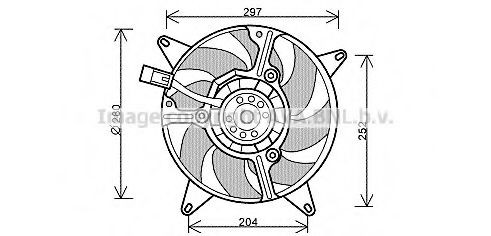 46777422 Fiat/Alfa/Lancia Ventilador elétrico de esfriamento montado (motor + roda de aletas)