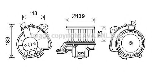  Motor de ventilador de forno (de aquecedor de salão) Fiat Doblo II сaixa (263) (2010 - 2022) II
