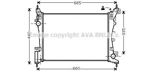 Radiador de esfriamento de motor Fiat Qubo  225