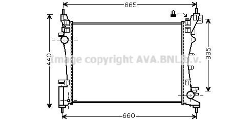 Radiador de esfriamento de motor para Fiat Qubo  225