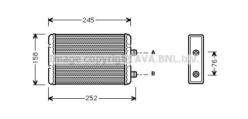Radiador de forno (de aquecedor) para Fiat Doblo I 223