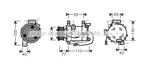 Compressor de aparelho de ar condicionado para Honda Civic VIII FD, FA