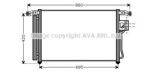  Radiador de aparelho de ar condicionado Hyundai Santa Fe II SUV (CM) (2006 - 2012) II