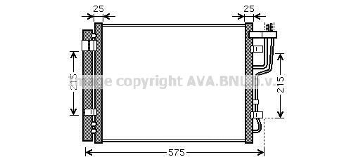 Radiador de aparelho de ar condicionado para Hyundai Elantra IV HD