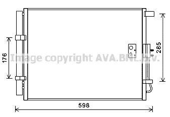 Radiador de aparelho de ar condicionado Hyundai Elantra V MD