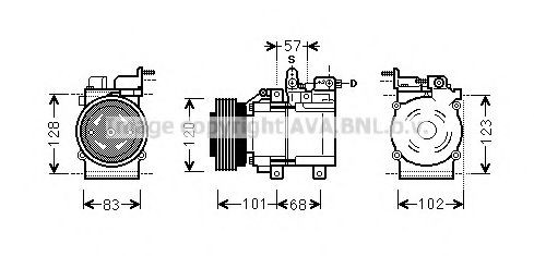 Compressor de aparelho de ar condicionado para Hyundai Elantra III XD