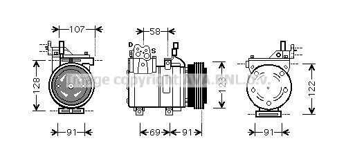 Compressor de aparelho de ar condicionado para Hyundai Coupe II GK