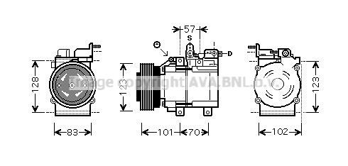 Compressor de aparelho de ar condicionado Hyundai Elantra III XD