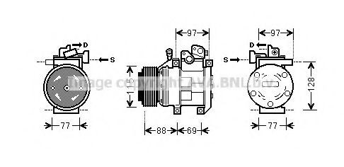 Compressor de aparelho de ar condicionado para KIA Sorento I JC