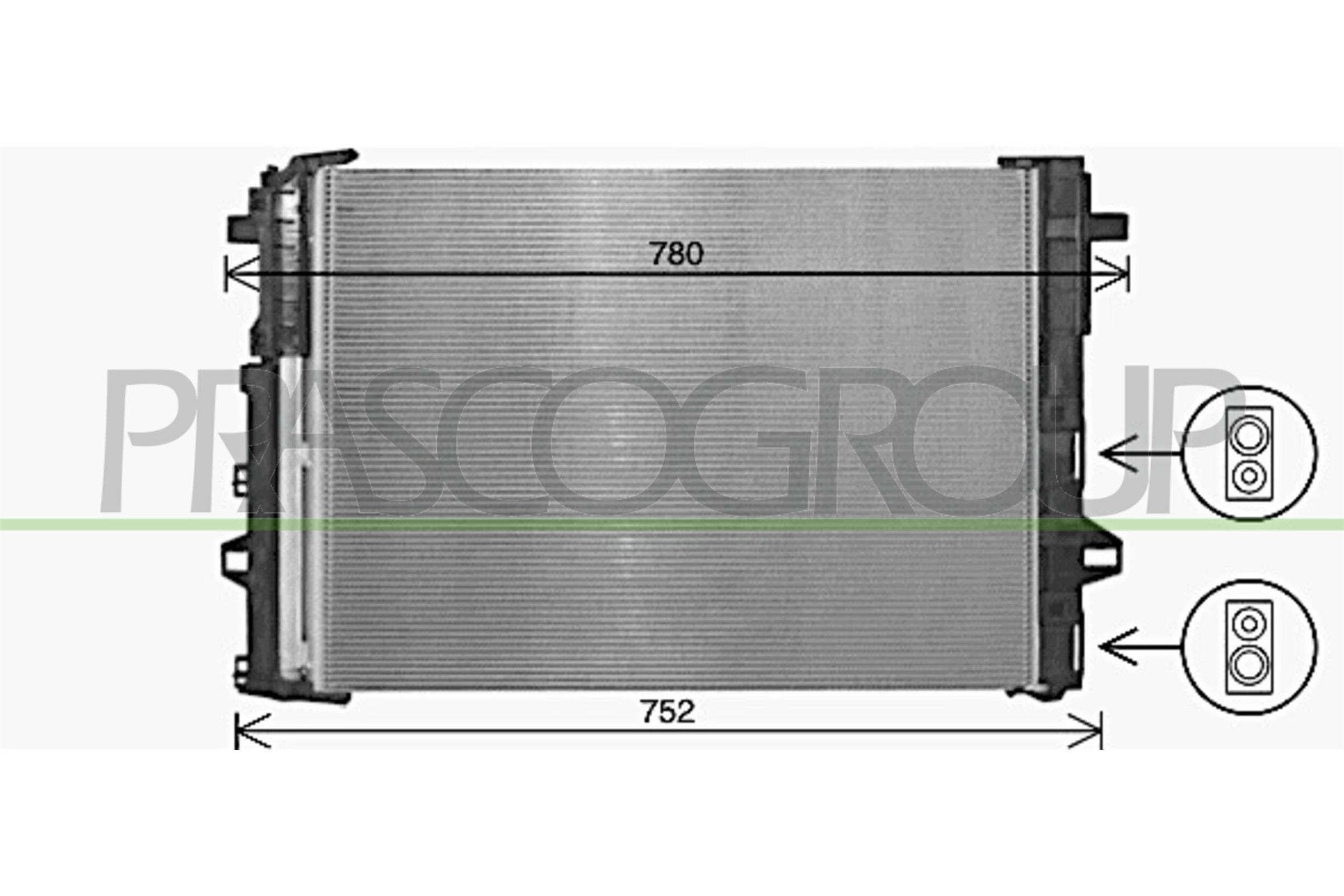 Radiador de aparelho de ar condicionado para Mercedes A  W176