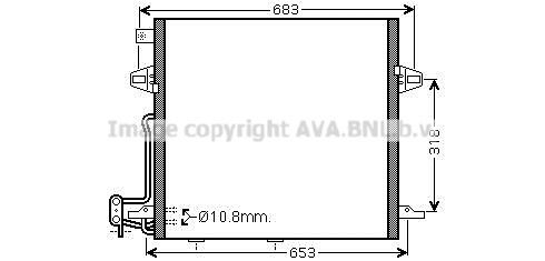 Radiador de aparelho de ar condicionado Mercedes ML/GLE  W164