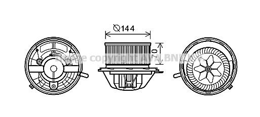 Motor de ventilador de forno (de aquecedor de salão) para Mercedes A  W169