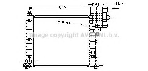 Radiador de esfriamento de motor para Mercedes V  638
