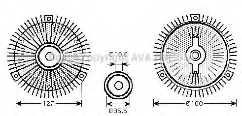 Acoplamento viscoso de ventilador de esfriamento Mercedes Vito preço, a partir de 87,87 USD