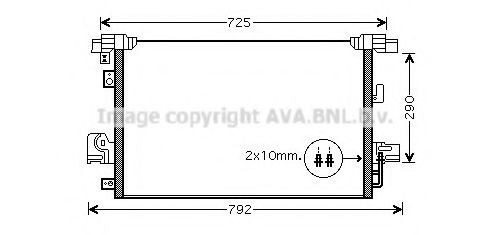  Radiador de aparelho de ar condicionado Mitsubishi Lancer X SPORTBACK hatchback (CX_A) (2007 - 2026) X SPORTBACK