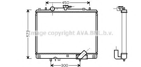  Radiador de esfriamento de motor Mitsubishi L 200 III pick-up (K60, K70) (1996 - 2007) III