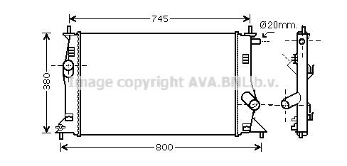 Radiador de esfriamento de motor para Mazda 5 II CR