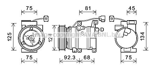 Compressor de aparelho de ar condicionado para Mazda 6  GG