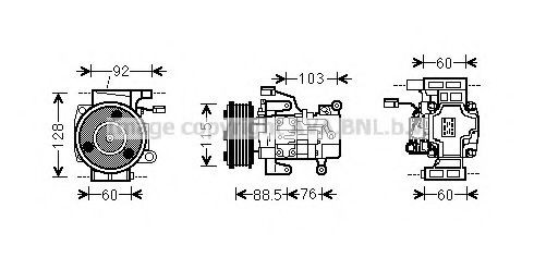 Compressor de aparelho de ar condicionado para Mazda 5 I CR