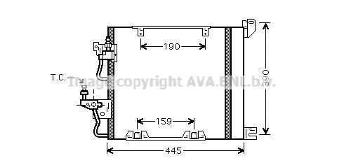 Radiador de aparelho de ar condicionado Opel Zafira B A05