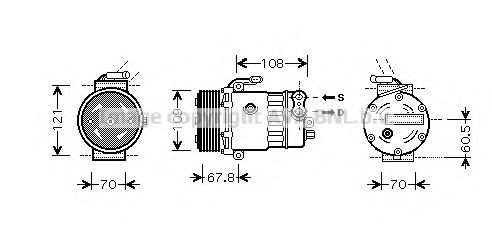 SKK032 Polcar Compressor de aparelho de ar condicionado