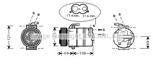 24464151 Peugeot/Citroen Compressor de aparelho de ar condicionado