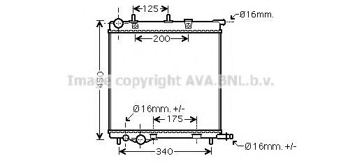Radiador de esfriamento de motor Citroen C3 II A51