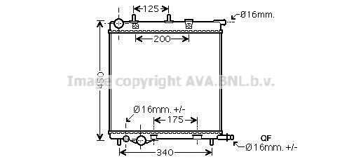  Radiador de esfriamento de motor Citroen C3 II hatchback (A51) (2009 - 2016) II
