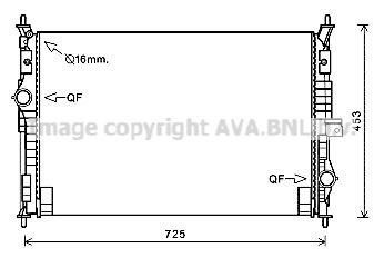 Radiador de esfriamento de motor Opel GRANDLAND X A18, P1UO