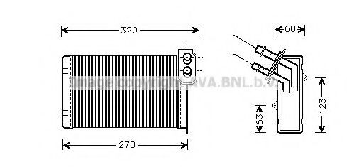 Radiador de forno (de aquecedor) para Renault Megane I EA0, EA1