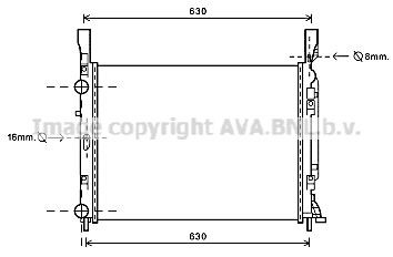 Radiador de esfriamento de motor Renault Kangoo II FW0