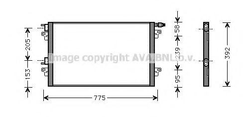 Radiador de aparelho de ar condicionado para Renault Laguna II BG0, BG1