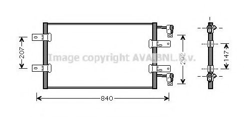 8671017715 Renault (RVI) Radiador de aparelho de ar condicionado