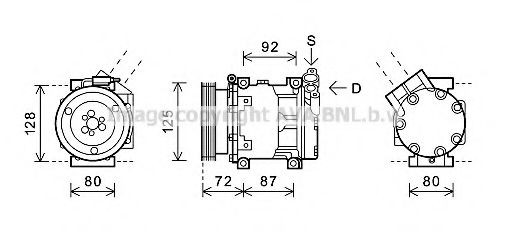 Compressor de aparelho de ar condicionado para Renault LOGAN I LS