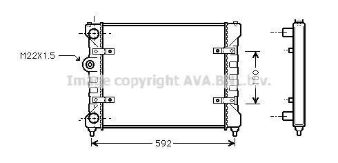  Radiador de esfriamento de motor Seat Cordoba carrinha (6K5) (1996 - 1999) 