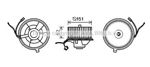  Motor de ventilador de forno (de aquecedor de salão) Seat Inca сaixa (6K9) (1995 - 2003) 