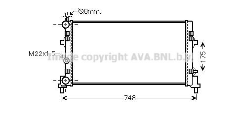  Radiador de esfriamento de motor Seat Ibiza IV ST carrinha (6J8, 6P8) (2010 - 2016) IV ST