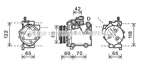 TKK062 Polcar Compressor de aparelho de ar condicionado